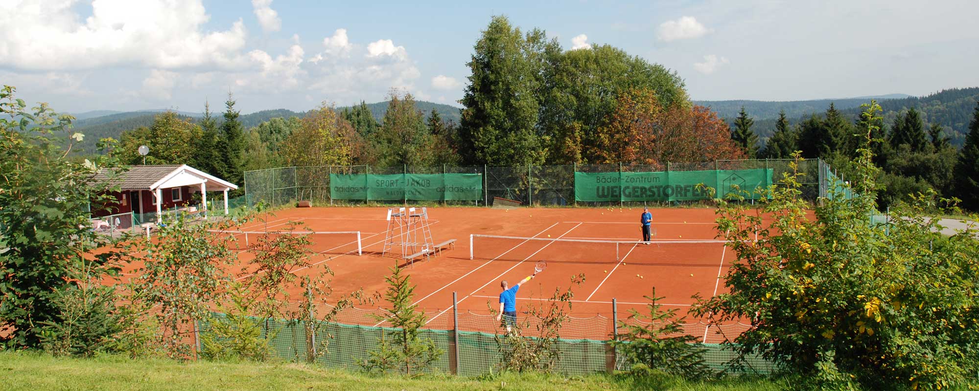 Übungsplätze in der Tennisschule in Mitterfirmiansreut